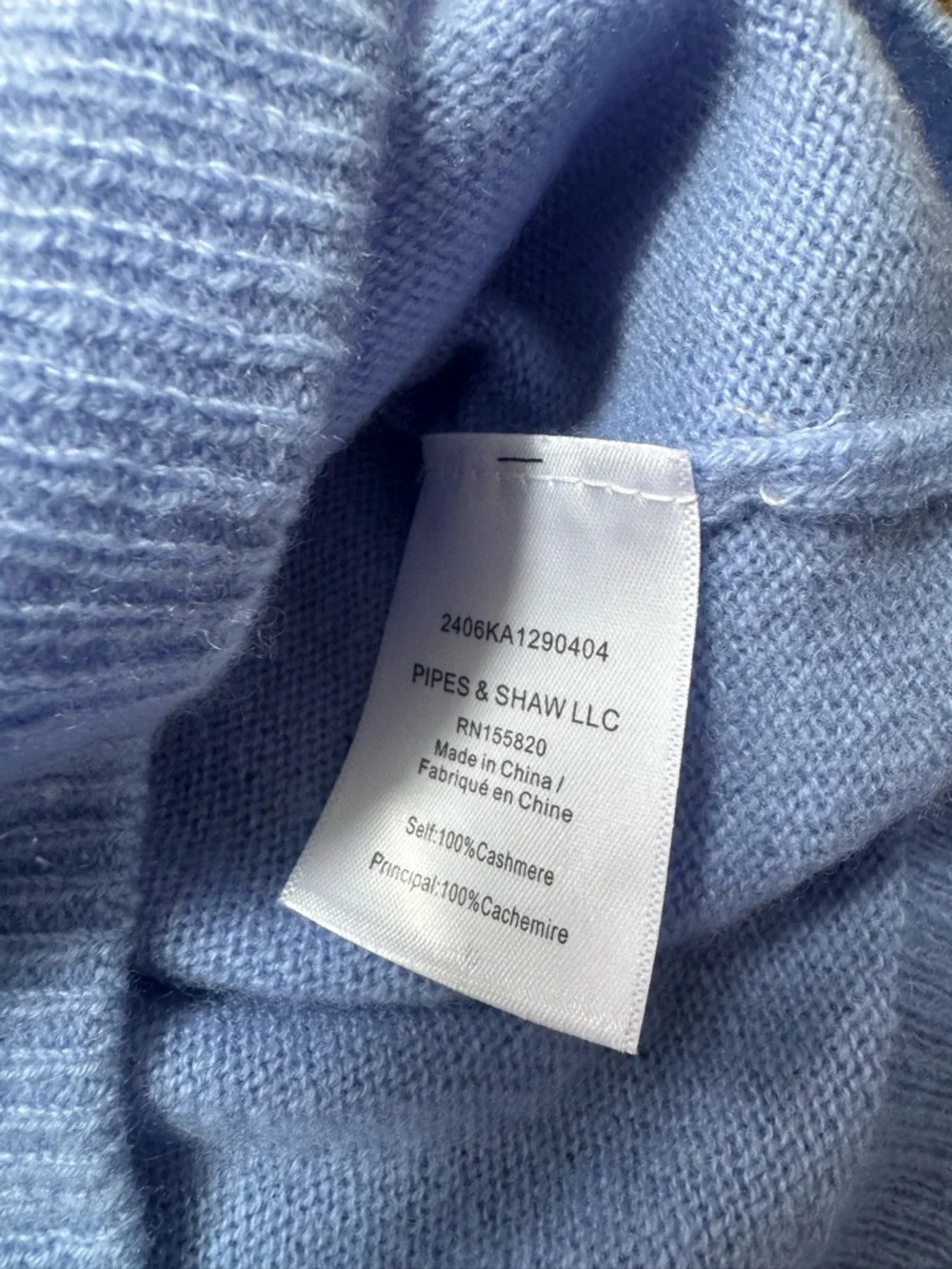 Veronica Beard 100% Cashmere Blue Short Sleeve Polo Sweater XXS